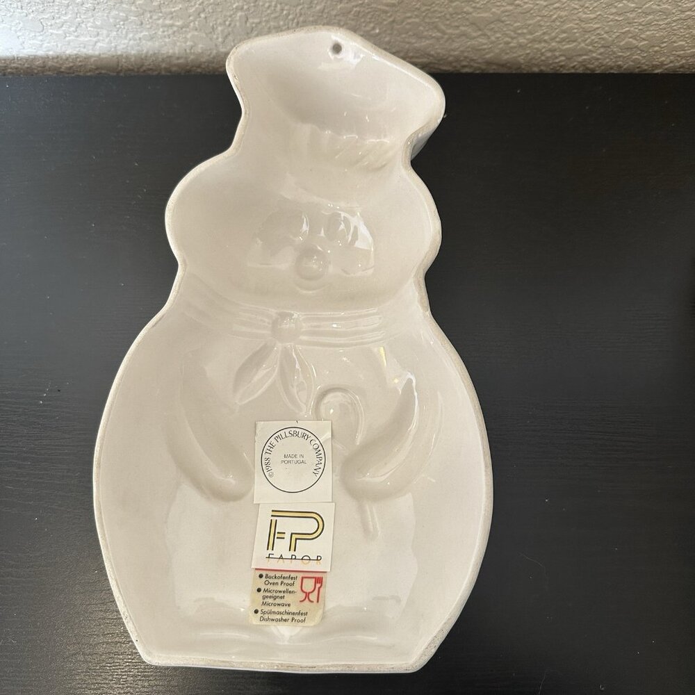 Pillsbury Poppin Fresh ceramic Mold advertising figure 1988 B & M in box - Picture 3 of 10